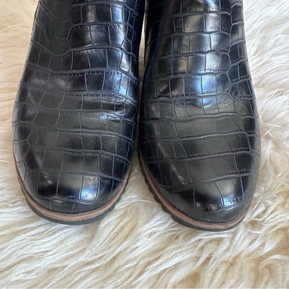 Women’s SOUL Naturalizer Haley wedge ankle bootie black croc print size 7.5M - Picture 6 of 11